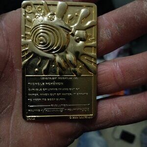 23 krt gold plated pokeman card